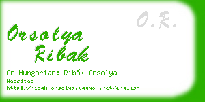 orsolya ribak business card